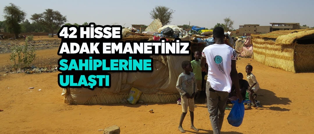 KESİLEN 42 HİSSE ADAK KURBANI NİJER'DE İHTİYAÇ SAHİPLERİNE ULAŞTIRILDI